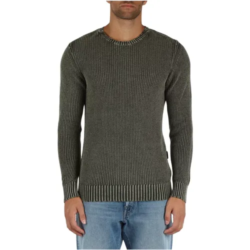 Premium Cotton Crewneck Sweater , male, Sizes: L, S, M, XL - Replay - Modalova