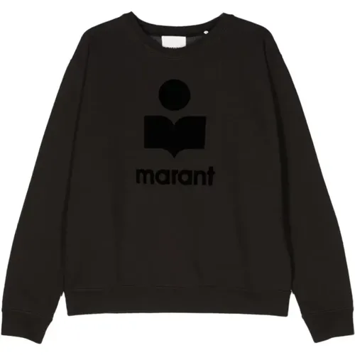 Faded Sweatshirt Logo Details Bio-Baumwolle - Isabel marant - Modalova