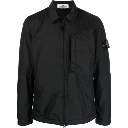 Logo Patch Lightweight Jacket , male, Sizes: S, L - Stone Island - Modalova