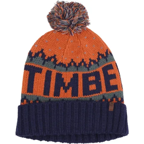 Pom Pom Knit Beanie Hat Rust , male, Sizes: ONE SIZE - Timberland - Modalova