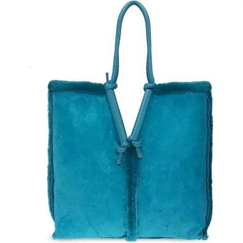 Leather Shopper Bag - Bottega Veneta - Modalova