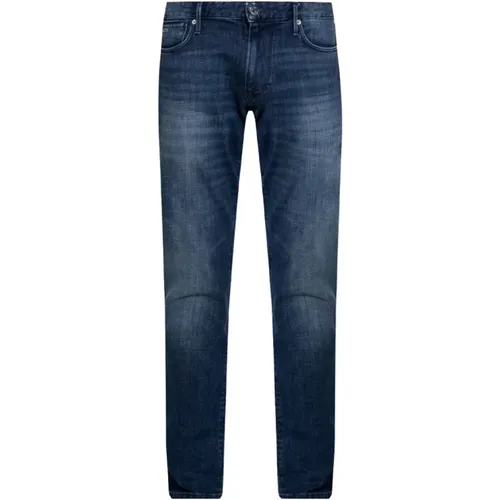 Marineblaue Lockere Tapered Jeans , Herren, Größe: W32 - Emporio Armani - Modalova