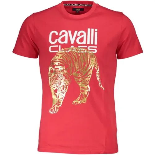 Bedrucktes Logo-T-Shirt Kurzarm Rundhalsausschnitt - Cavalli Class - Modalova