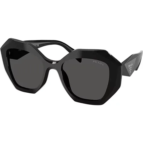 Stylish Sunglasses with Dark Grey Lenses , unisex, Sizes: 53 MM - Prada - Modalova