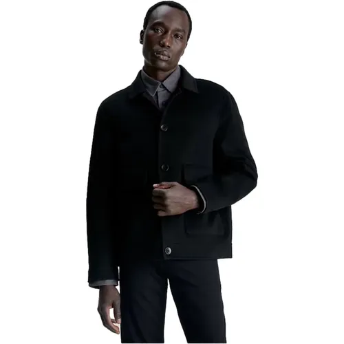 Men Oershort Jacket , male, Sizes: XL, L - Calvin Klein - Modalova