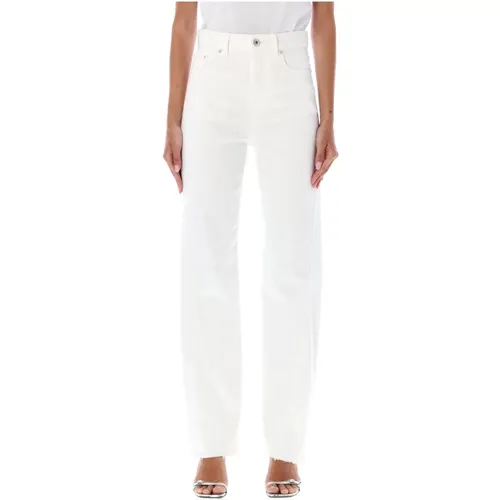 Weiße Twisted Denim Jeans - Damenmode - Lanvin - Modalova