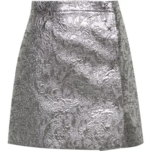 Metallic Jacquard Wickelrock , Damen, Größe: 2XS - MSGM - Modalova