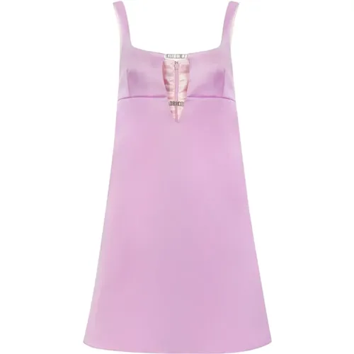 Rosa Satin Mini A-Linie Kleid , Damen, Größe: S - Nina Ricci - Modalova