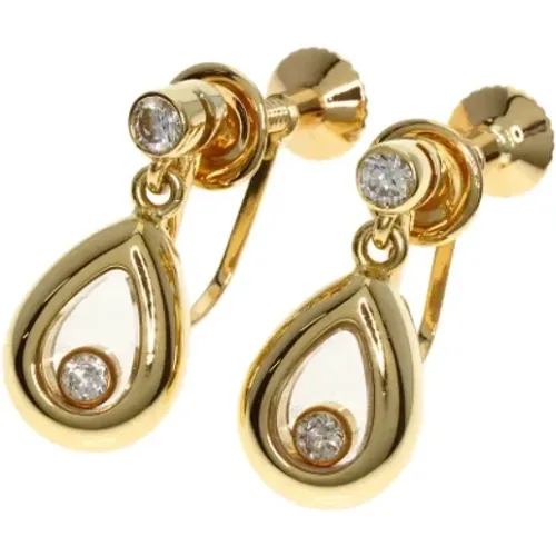 Pre-owned Gold earrings , female, Sizes: ONE SIZE - Chopard Pre-owned - Modalova