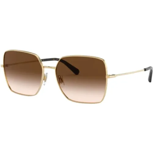 Square Gold Sunglasses Dg2293 , female, Sizes: 56 MM - Dolce & Gabbana - Modalova