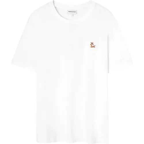 Chillax Fox Patch Weiße Hemd , Herren, Größe: XL - Maison Kitsuné - Modalova