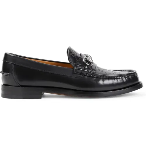 Leather Loafer Shoes , male, Sizes: 7 1/2 UK, 7 UK - Gucci - Modalova