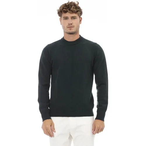 Rundhals Langarm Pullover , Herren, Größe: L - Alpha Studio - Modalova