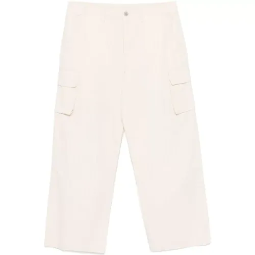 Ecru Canal Stripe Cotton Cargo Pants , male, Sizes: M, L - Our Legacy - Modalova