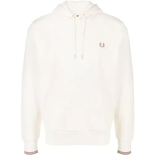 Yellow Cotton Sweatshirt with Embroidered Logo , male, Sizes: M, XL, S - Fred Perry - Modalova