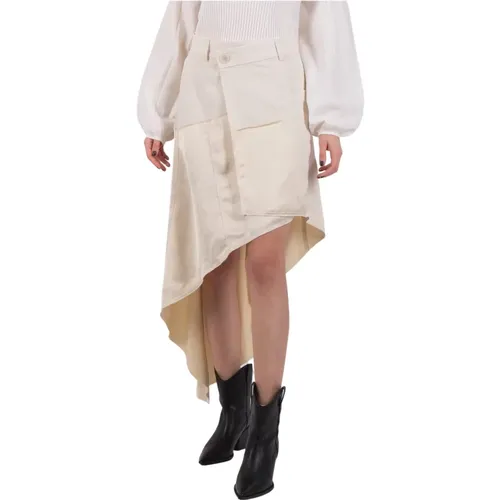 Offwhite Asymetric Panelled Skirt - XXS , female, Sizes: 2XS, M, S - JW Anderson - Modalova