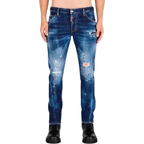 Twist Jeans - Gebraucht Gewaschen Bemalt Zerrissen , Herren, Größe: L - Dsquared2 - Modalova