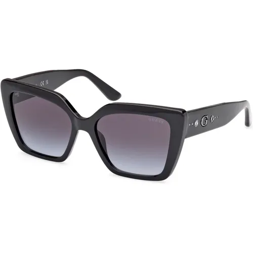 Stylish Sunglasses in Blue , female, Sizes: 55 MM - Guess - Modalova