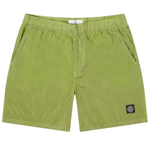 Kompass-Logo Badeshorts in 'Zitrone' , Herren, Größe: XL - Stone Island - Modalova