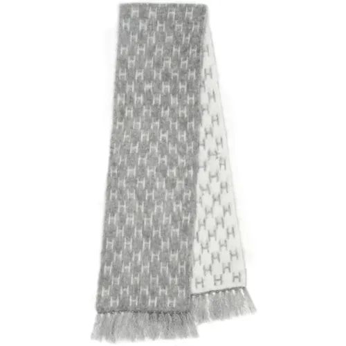 Grey Melange Scarf Accessories , female, Sizes: ONE SIZE - Hést - Modalova