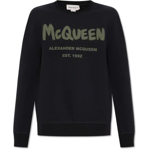Sweatshirt mit Logo , Herren, Größe: S - alexander mcqueen - Modalova