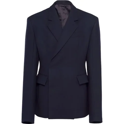 Luxurious Blazer Jacket for Men , male, Sizes: M - Prada - Modalova