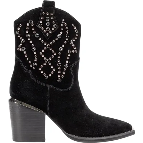 Studded Leather Ankle Boots , female, Sizes: 5 UK, 4 UK, 6 UK, 7 UK, 3 UK - Alma en Pena - Modalova