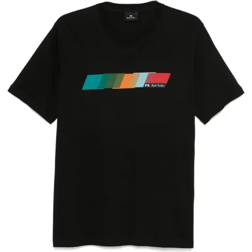 Logo Print Crew Neck T-shirt , male, Sizes: S, L, M, XL - Paul Smith - Modalova