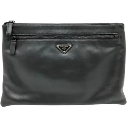 Pre-owned Leather clutches , female, Sizes: ONE SIZE - Prada Vintage - Modalova