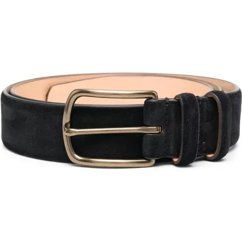 Leather Strip Belt Made in Italy , male, Sizes: 100 CM - Officine Creative - Modalova