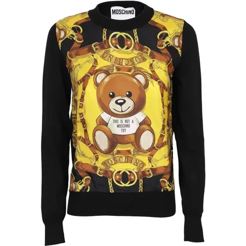 Cozy Teddy Foulard Jumper , female, Sizes: XS - Moschino - Modalova