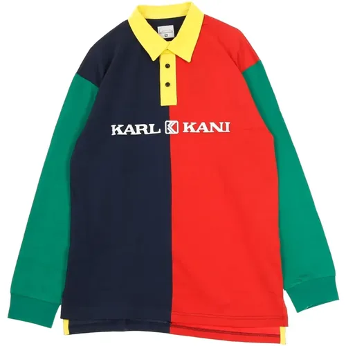 Retro Block Rugby Polo Shirt , Herren, Größe: M - Karl Kani - Modalova