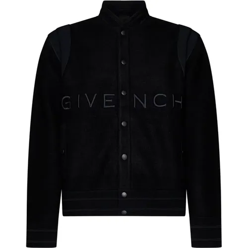 Coats with White/Blue Accents , male, Sizes: L - Givenchy - Modalova