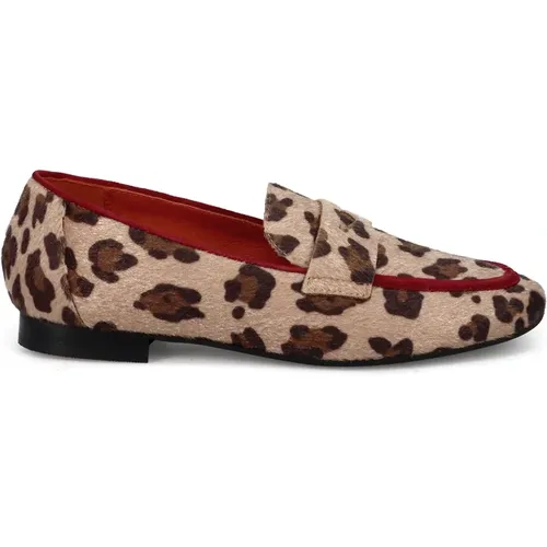 Spotted Pony Skin Moccasin Shoes , female, Sizes: 6 UK, 3 UK, 8 UK, 7 UK, 4 UK, 5 UK - Belle Vie - Modalova