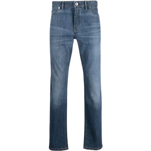 Logo-patch straight-leg jeans , male, Sizes: W33, W32, W31 - Brioni - Modalova