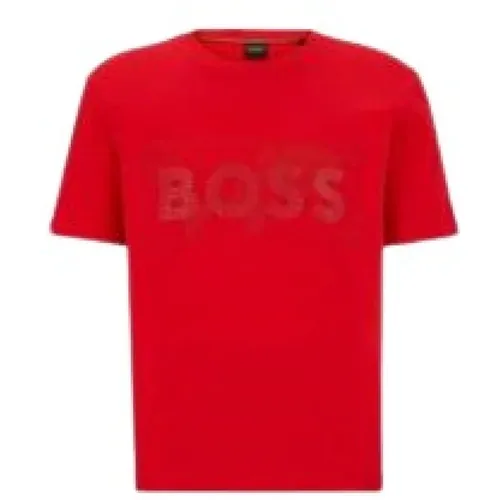 Rotes Diamant T-Shirt für Männer , Herren, Größe: S - Hugo Boss - Modalova