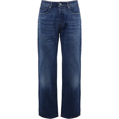 Indigo Straight Fit Unisex Jeans , male, Sizes: W36 - Ami Paris - Modalova