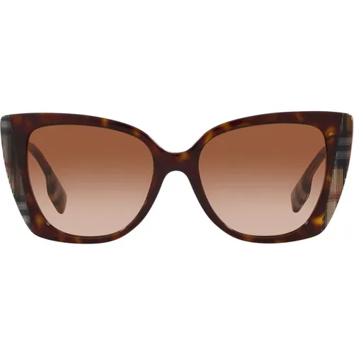 Damen Cat-Eye Sonnenbrille mit Braunen Verlaufsgläsern - Burberry - Modalova