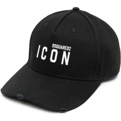 Schwarzer Stylischer Hut für Männer , Herren, Größe: ONE Size - Dsquared2 - Modalova