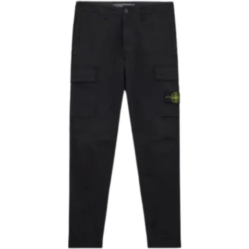 Cargo Cotton Stretch Pants with Zip Pockets , male, Sizes: W33, W32, W30, W34, W29, W31 - Stone Island - Modalova