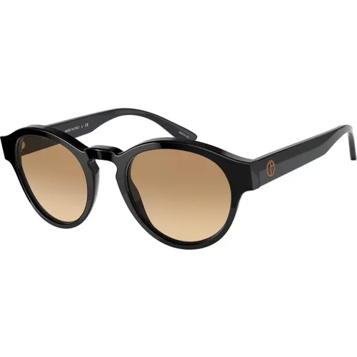 Schwarz/Braun Getönte Sonnenbrille AR 8146 , Damen, Größe: 50 MM - Giorgio Armani - Modalova