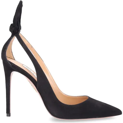 Suede Bow Tie Pumps , Damen, Größe: 36 1/2 EU - Aquazzura - Modalova