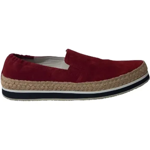 Pre-owned Suede espadrilles , female, Sizes: 5 1/2 UK - Prada Vintage - Modalova