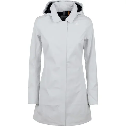 Bonded Coat with Detachable Hood , female, Sizes: S, XL - K-way - Modalova