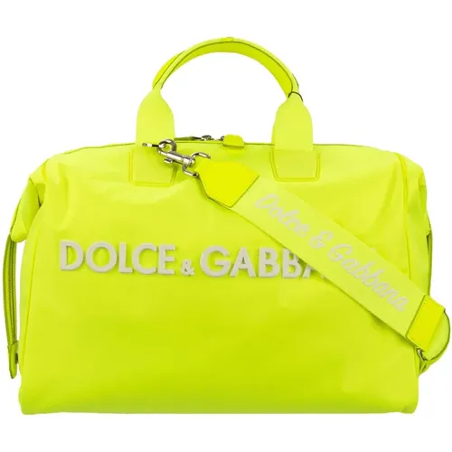 Fluoreszierende gelbe Reisetasche - Dolce & Gabbana - Modalova