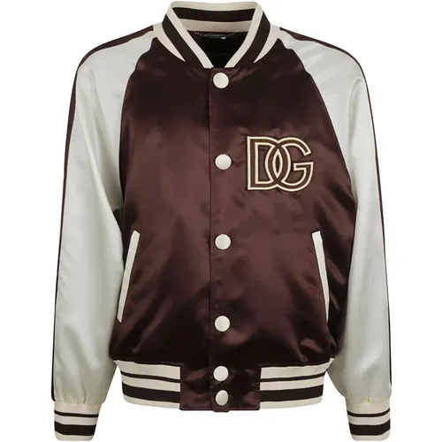 Men's Clothing Jacket Brown Aw20 , male, Sizes: S, L, M - Dolce & Gabbana - Modalova