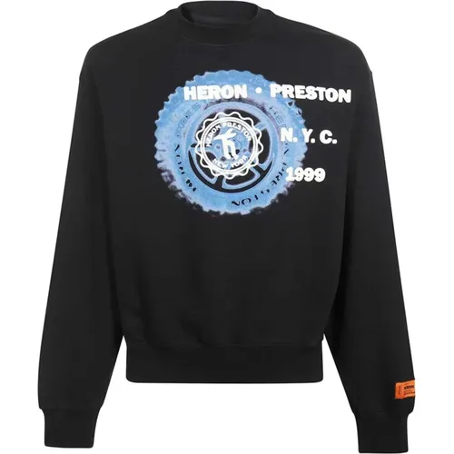 Logo Print Baumwoll-Sweatshirt - Heron Preston - Modalova