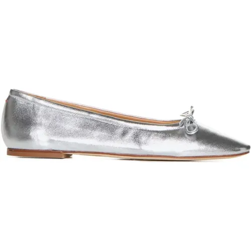 Silver Flat Shoes Delfina 8mm , female, Sizes: 8 UK - aeyde - Modalova