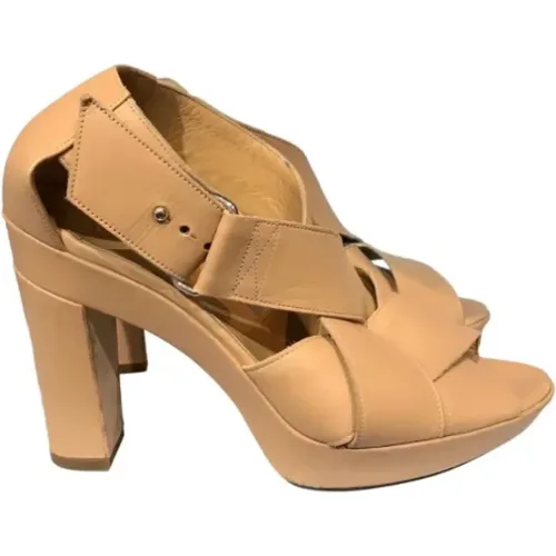 Pre-owned Leather sandals , female, Sizes: 3 1/2 UK - Hermès Vintage - Modalova