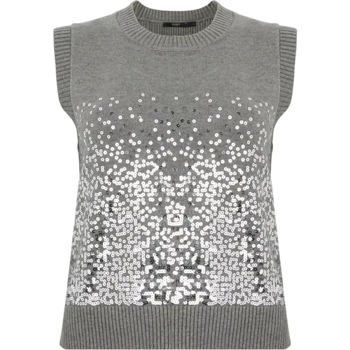 Stilvolle Graue Pullover Kollektion , Damen, Größe: L - Seventy - Modalova